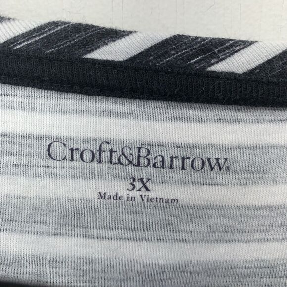 Croft Barrow Womens 3X Tunic Top 3/4 Roll Tab Sleeve Summer‎ Beach Stretch - Picture 4 of 7